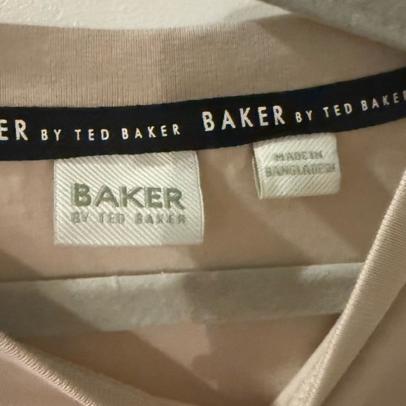 Baker by Ted Baker Tan Tee with Black and Red Pocket - Picture 3 of 6